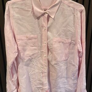 LRL Lauren Jeans Co - Ralph Lauren - Pink Linen Shirt - Sz. XL